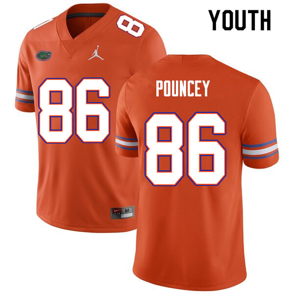 Youth #86 Jordan Pouncey Florida Gators College Football Jerseys Sale-Orange